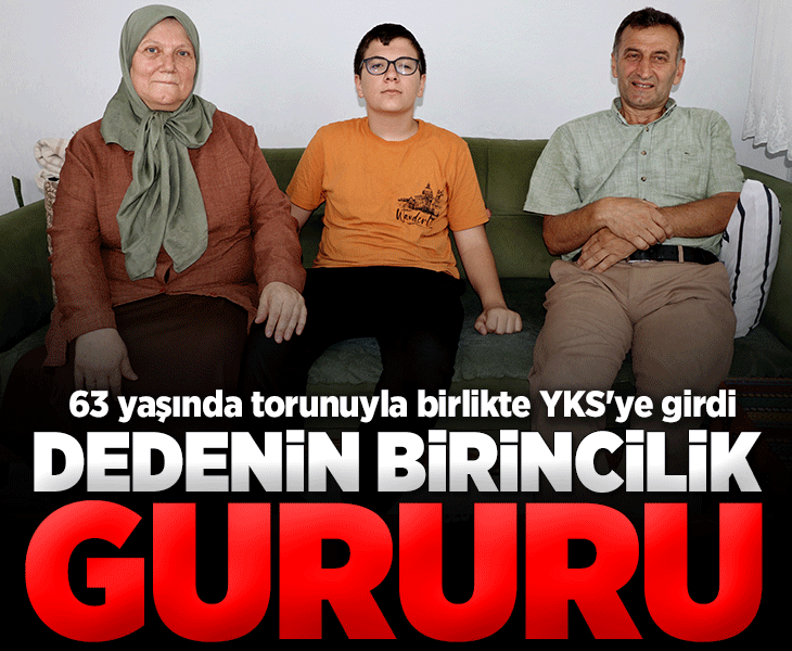 Trabzonlu dede torunu için YKS'ye girdi, birincilik gururu yaşadı