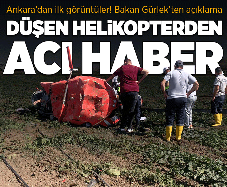 Ankara'da eğitim helikopteri düştü