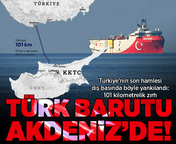 Türkiye'nin son hamlesi İsrail ve Yunanistan'da yankılandı! '101 km'lik zırh' diye duyurdular: 'Türk barutu Akdeniz'de'