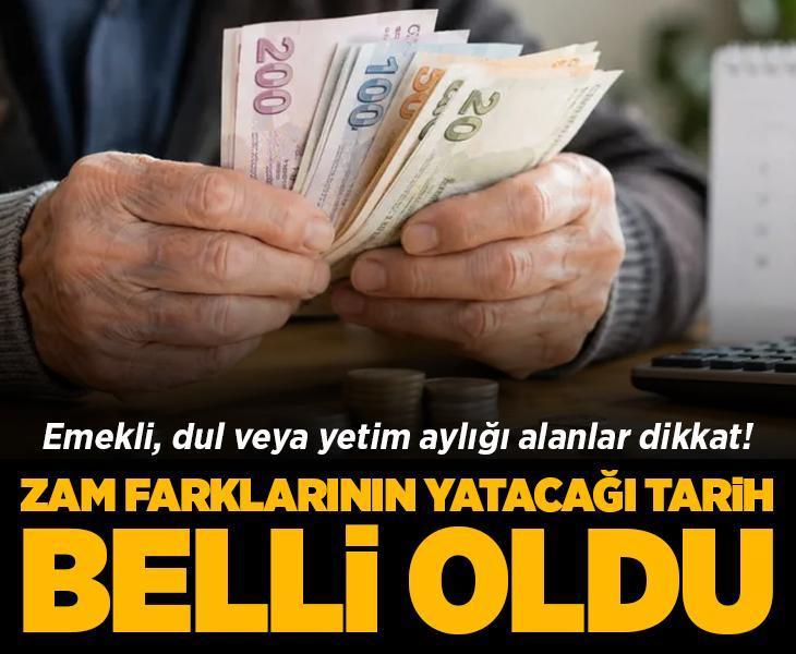 Son dakika: Milyonlarca emekliyi ilgilendiriyor: Zam farklarının yatacağı tarih belli oldu