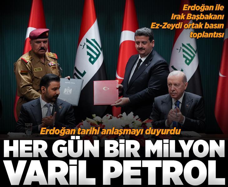 Cumhurbaşkanı Erdoğan'dan Irak Başbakanı Ez-Zeydi ile ortak basın toplantısında önemli açıklamalar