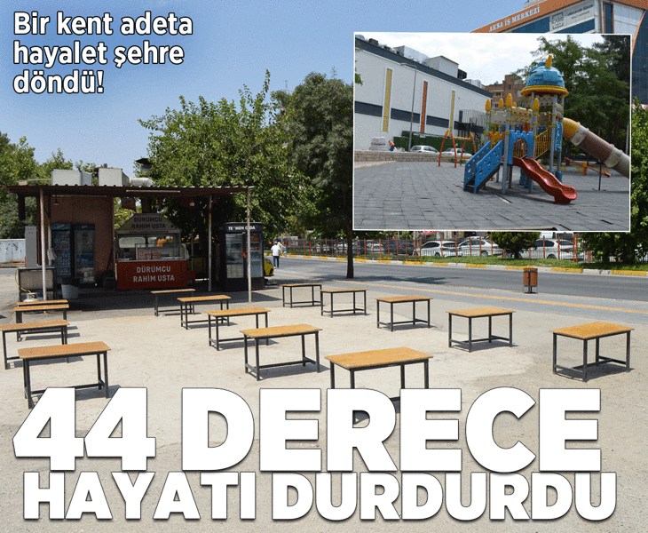 44 derece hayatı durdurdu! Sokaklar boşaldı