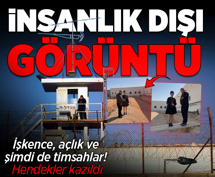 Terörist Ben-Gvir'in timsah planında yeni gelişme! Filistinlilerin tutulduğu hapishanede hendekler görüntülendi
