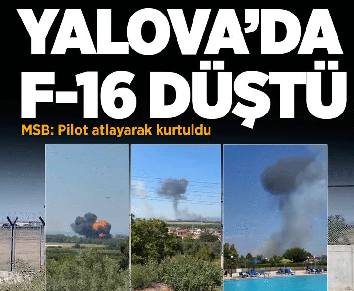 Son dakika... Yalova'da askeri eğitim uçağı düştü