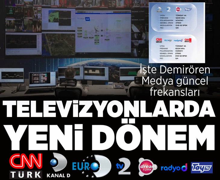 Türksat yayınları yeni nesil uydulara taşındı! İşte Demirören Medya güncel yayın frekansları