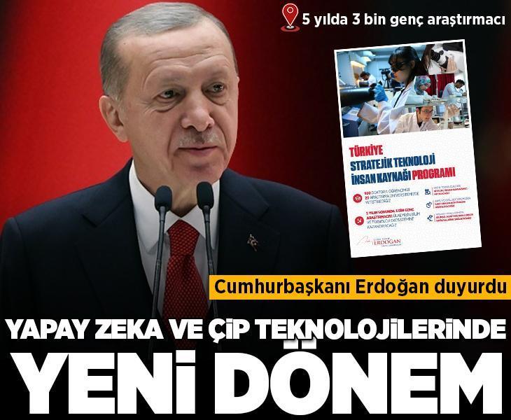 Cumhurbaşkanı Erdoğan duyurdu! Yapay zeka ve çip teknolojilerinde yeni dönem