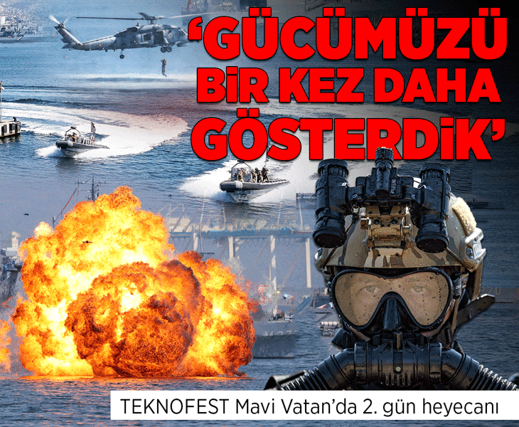 TEKNOFEST Mavi Vatan ikinci gün heyecanı! Nefes kesen anlar
