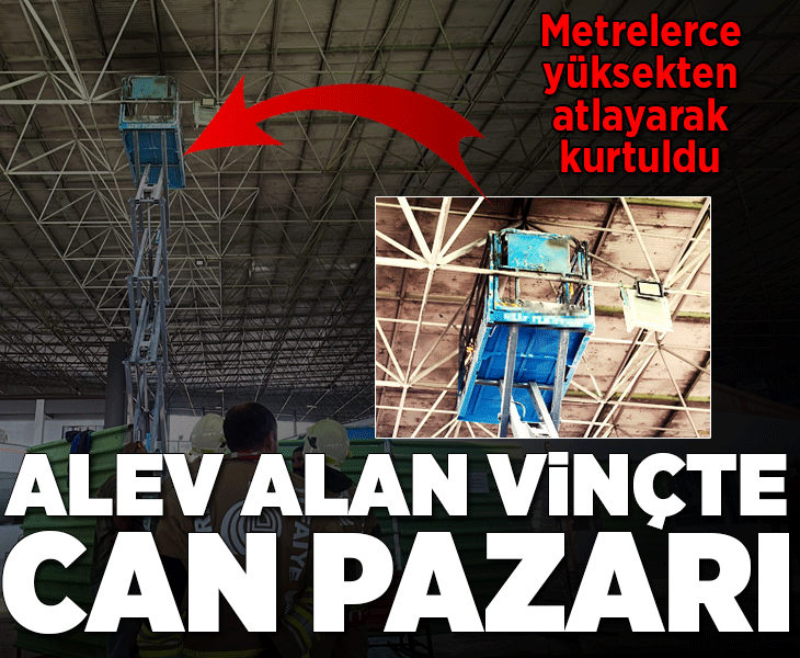 Edirne Otogarı'nda can pazarı! İnşatta sepetli vinç alev aldı; 2 işçi yaralı