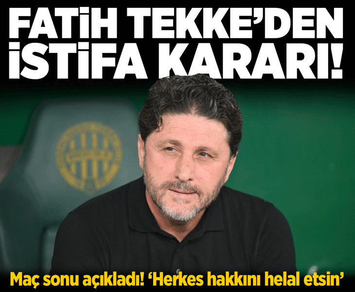 Trabzonspor'da Fatih Tekke'den istifa kararı! Maç sonu açıkladı