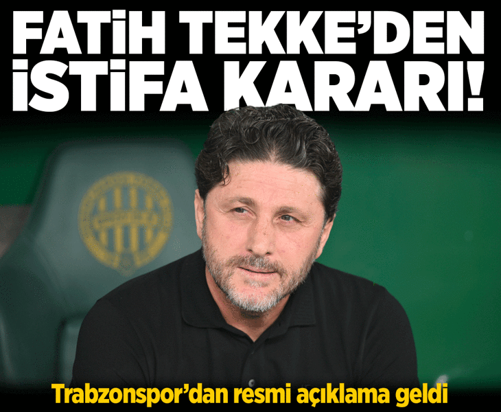 Trabzonspor'da Fatih Tekke'den istifa kararı! Resmi açıklama geldi