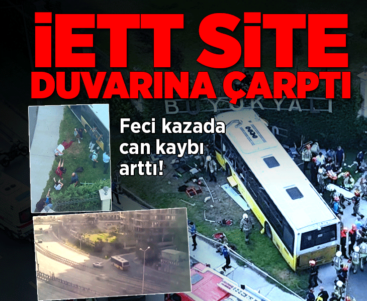 Son dakika... Zeytinburnu’nda İETT otobüsü sitenin bahçe duvarına çarptı! Yaralılar var