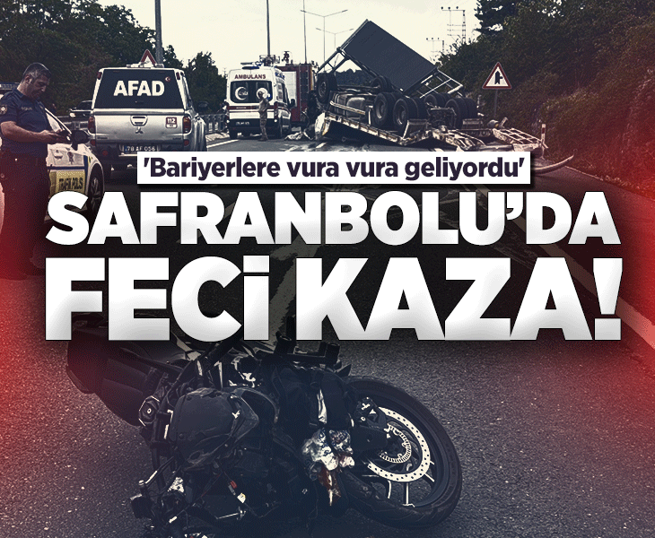 Karabük'te feci kaza! Karşı şeride geçen çekici, motosiklet ile çarpıştı: 2 ölü