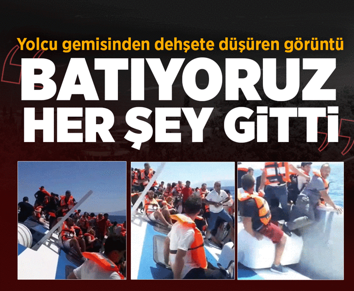 Girne'de dehşet anları! Alabora olan gemiden görüntüler: Batıyoruz, her şey gitti