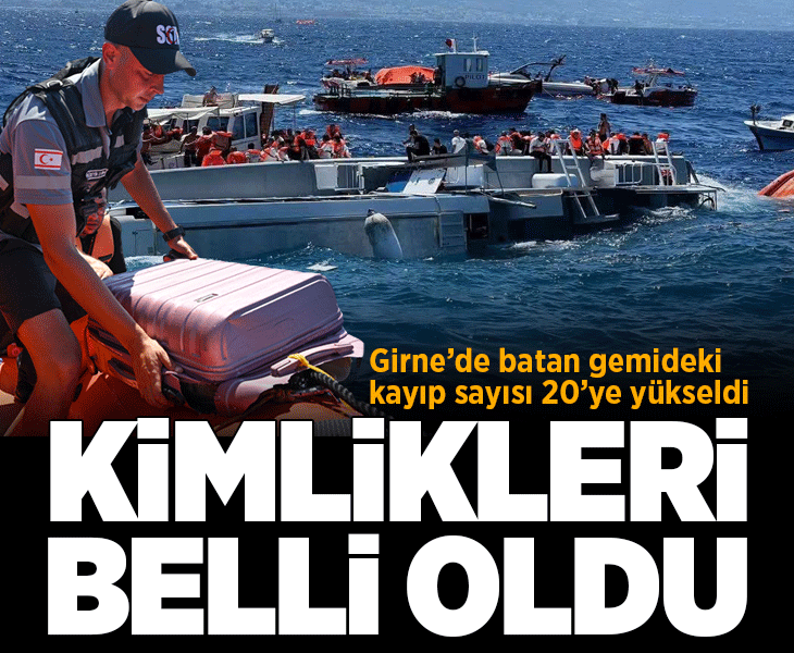 Girne'de batan gemideki 18 kişi için arama kurtarma çalışması