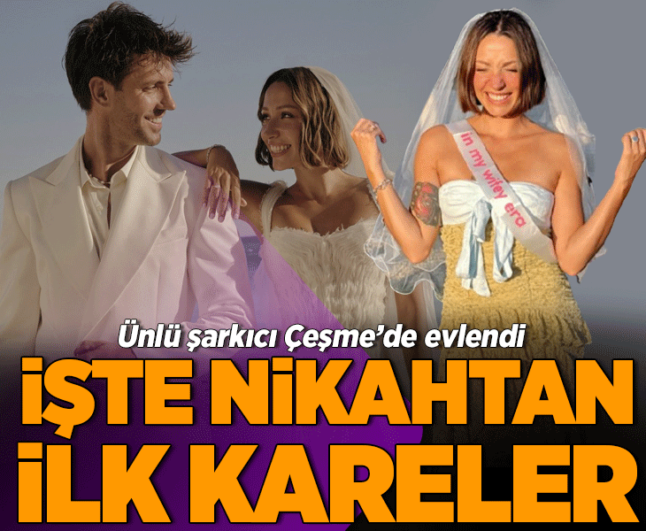 Zeynep Bastık ve Serkay Tütüncü evlendi! İşte İzmir'deki nikahtan ilk kare