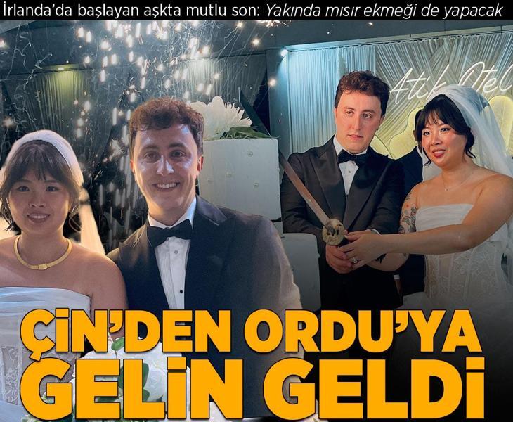İrlanda’da başlayan aşk Ünye’de düğünle taçlandı! Ordu’ya Çinli gelin: Yakında mısır ekmeği de yapacak