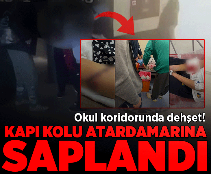 Okul koridorunda dehşet! Kapı kolu atardamarına saplandı, ölümden döndü
