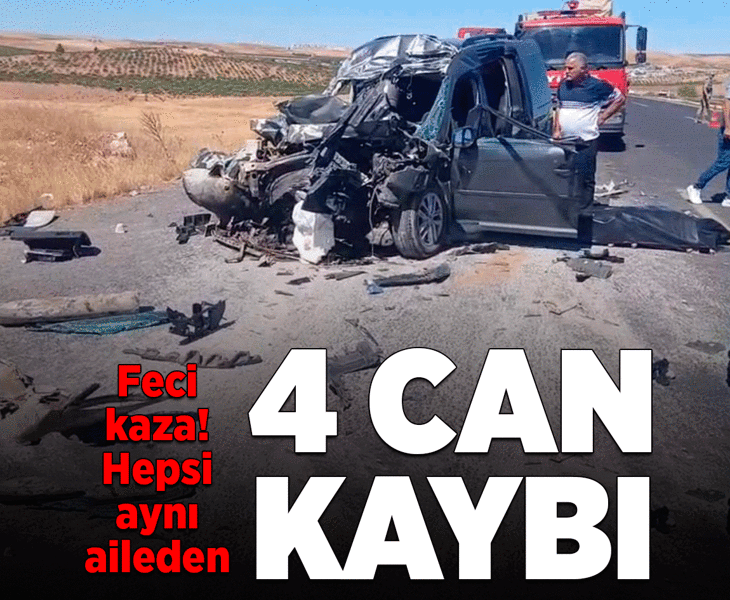 Son dakika... Şanlıurfa'da korkunç kaza! 4 ölü, 2 ağır yaralı