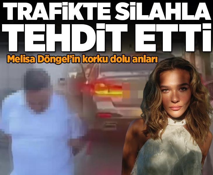 Melisa Döngel’e trafikte kabus yaşatmıştı! Silahla tehdit eden sürücü tutuklandı