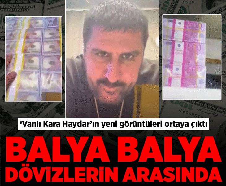 'Vanlı Kara Haydar'ın balya balya dövizlerle çektiği yeni görüntüleri ortaya çıktı