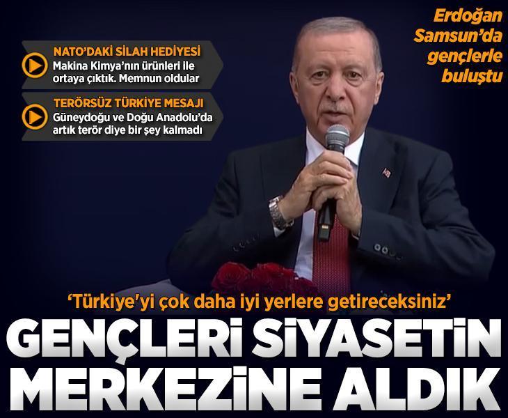 Cumhurbaşkanı Erdoğan Samsun'da gençlerle buluştu
