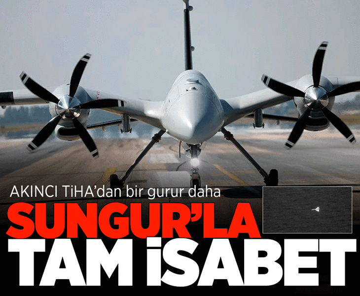 AKINCI hava hedefini SUNGUR ile vurdu