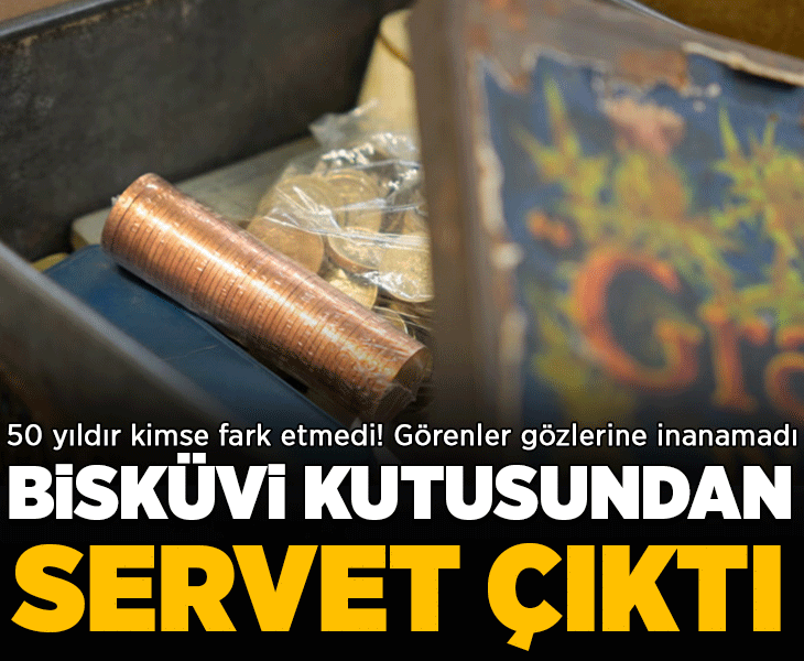 50 yıldır kimse fark etmedi! Görenler gözlerine inanamadı: Bisküvi kutusundan servet çıktı