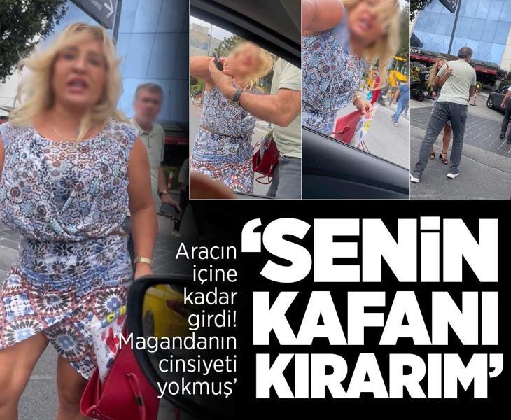 Kornaya bastı, ortalık bir anda karıştı! Şişli’de kadın sürücünün saldırısı kamerada: 'Senin kafanı kırarım'