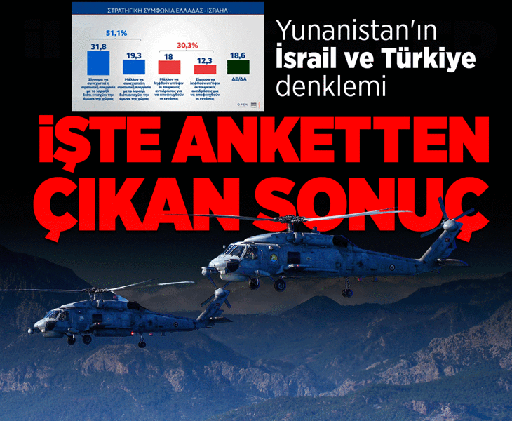 Yunanistan'ın İsrail ve Türkiye denklemi! İşte son anketten çıkan sonuç