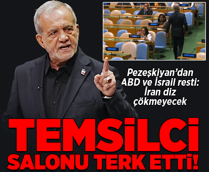 Son Dakika! İran Cumhurbaşkanı Pezeşkiyan BM kürsüsünde: Asla diz çökmeyeceğiz