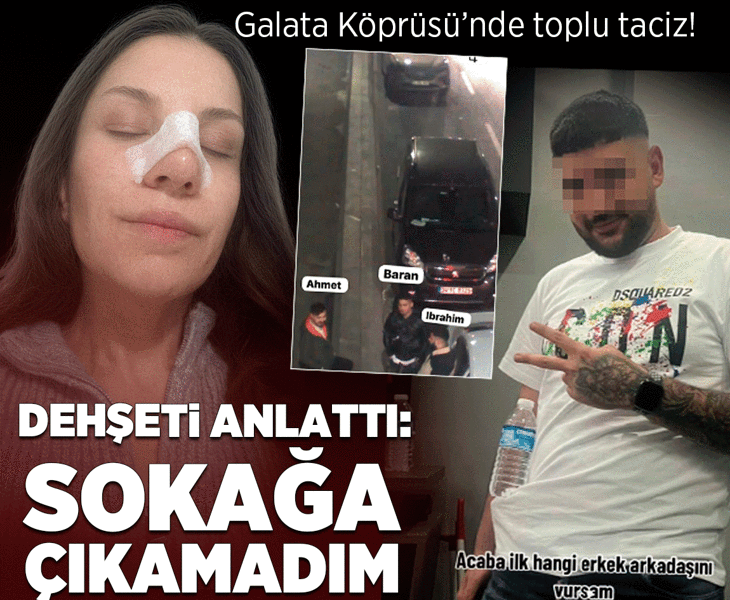 Galata Köprüsü'nde toplu taciz! Görüntüler ortaya çıktı, dehşeti anlattı: Sokağa çıkamadım