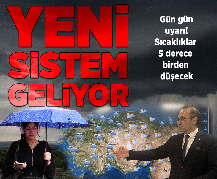 Meteoroloji tarih verdi! Balkanlar’dan yeni sistem geliyor, sıcaklıklar 5 derece düşecek