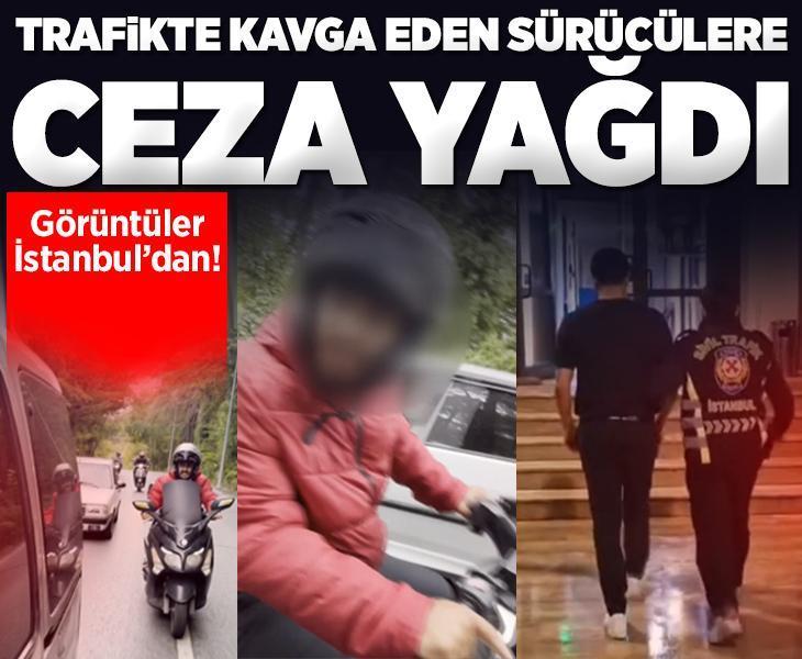 İstanbul Sarıyer'de trafikte kavga eden sürücülere ceza yağdı