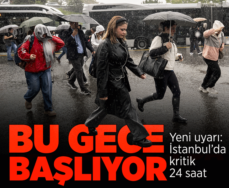 Son dakika... İstanbul’da kuvvetli yağış alarmı: Bu gece başlıyor