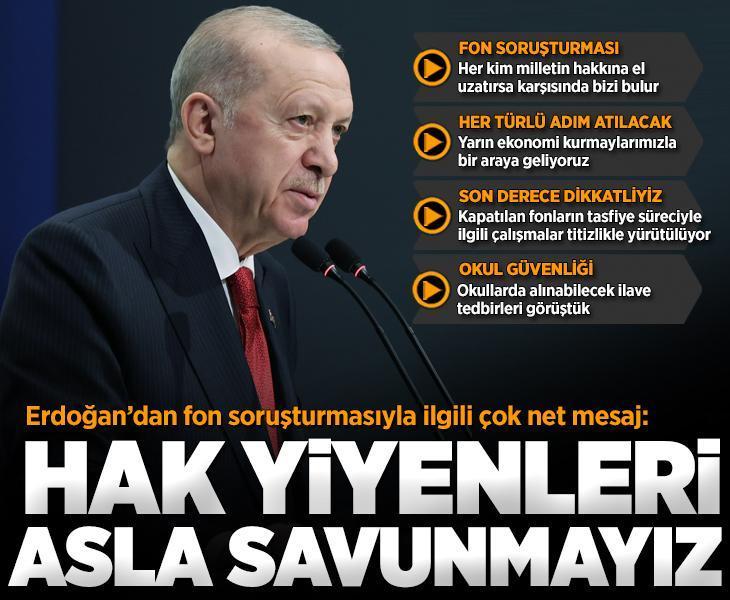 Cumhurbaşkanı Erdoğan'dan Kabine Toplantısı'nın ardından önemli açıklamalar