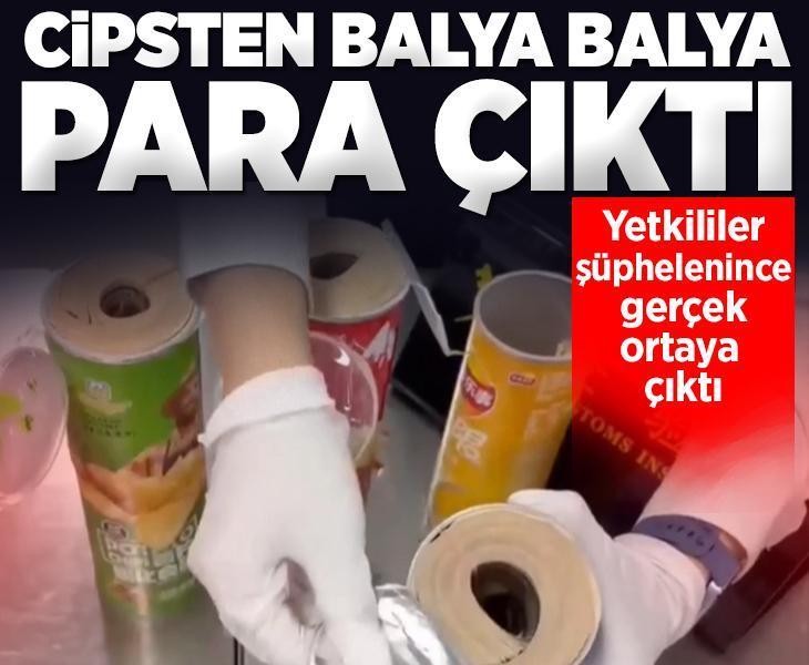 Cips kutularından balya balya para çıktı! İşte o anlar
