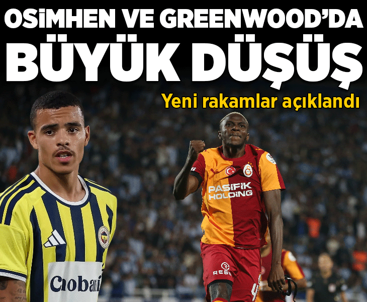 Victor Osimhen ve Mason Greenwood'da büyük düşüş! Yeni rakamlar açıklandı