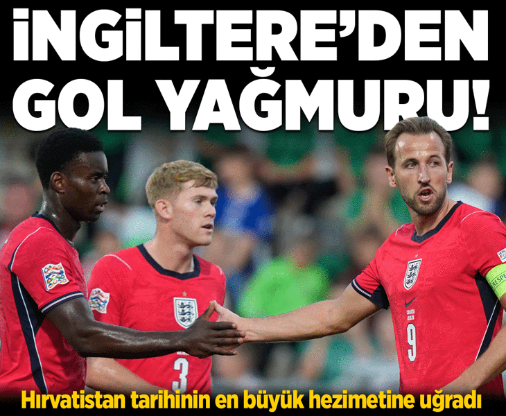 İngiltere'den Hırvatistan'a gol yağmuru! Maçta tam 7 gol