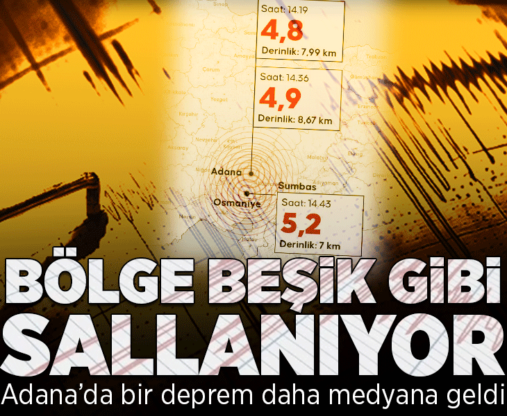 Son dakika: Adana'da 4.8 büyüklüğünde deprem
