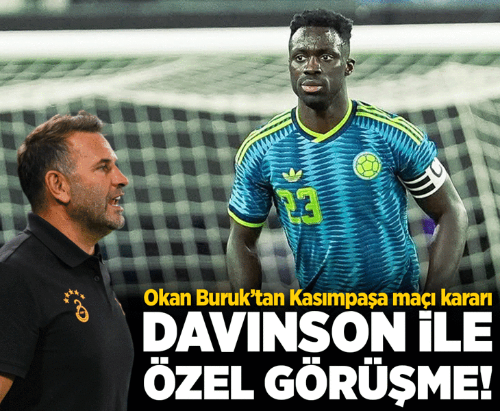 Galatasaray'da Davinson Sanchez ile özel görüşme! Okan Buruk'tan Kasımpaşa maçı kararı