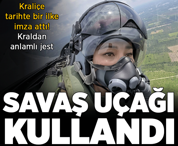 Kraliçeden tarihi uçuş! Savaş uçağını tek başına kullandı, kraldan anlamlı jest
