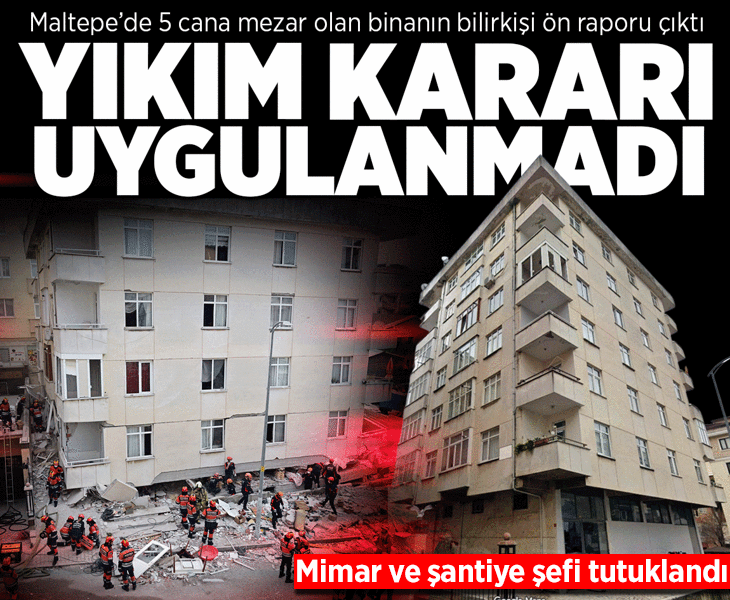Son dakika... 5 kişiye mezar oldu! Maltepe'de kısmen çöken bina soruşturmasında 2 tutuklama