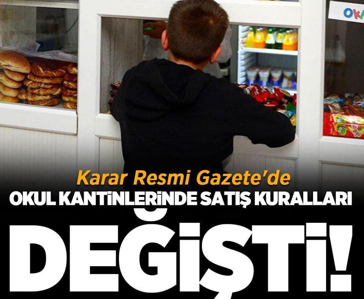 Karar Resmi Gazete'de! Okul kantinlerinde satış kuralları değişti
