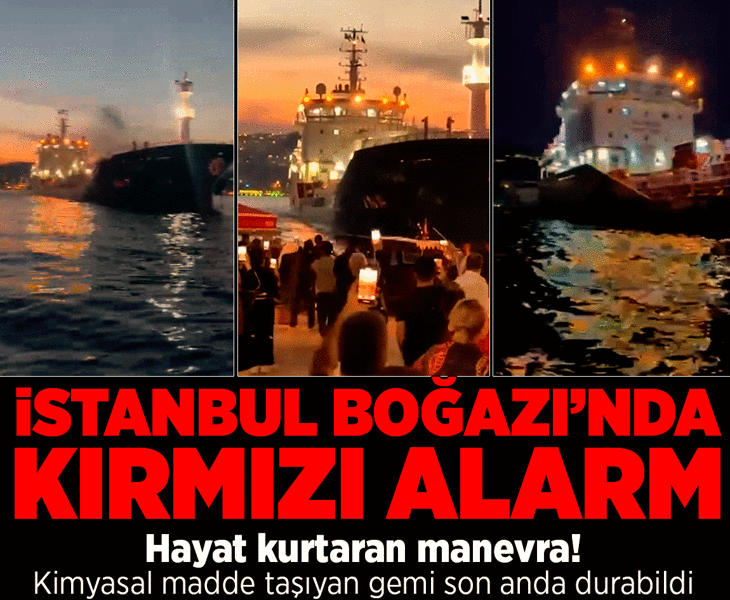 İstanbul Boğazı'nda gemi arızası! Trafik çift yönlü durduruldu