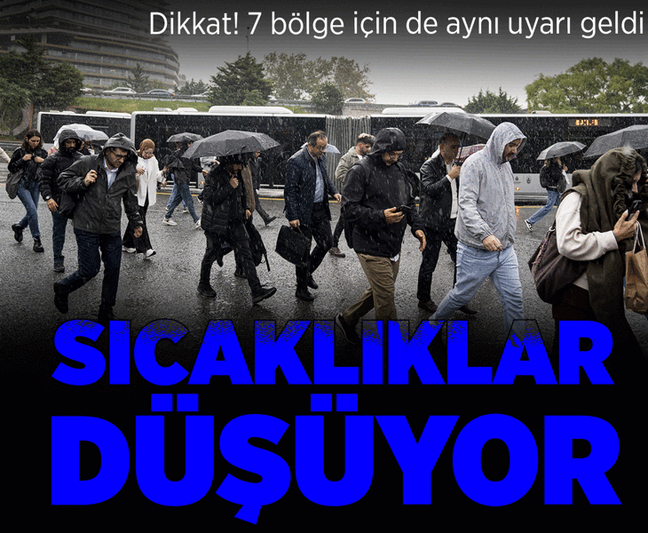 Son dakika... Meteoroloji'den sağanak yağış uyarısı: Sıcaklar düşüyor