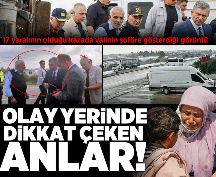 Vali, kaza görüntülerini şoföre izletti! Olay yerinde dikkat çeken diyalog