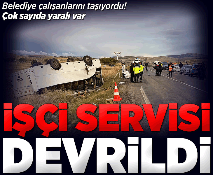 Afyonkarahisar Şuhut'ta işçi servisi devrildi: Çok sayıda yaralı var