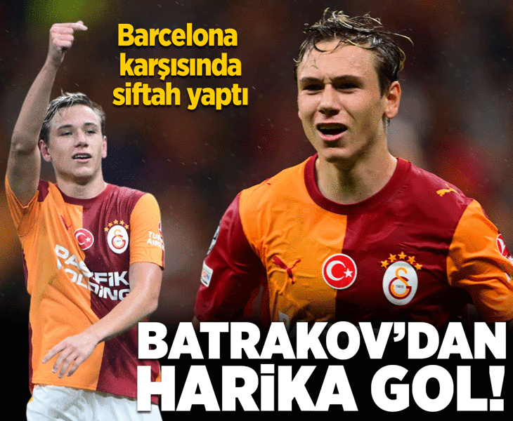 Galatasaray'da Batrakov sahne aldı! Barcelona karşısında golle tanıştı