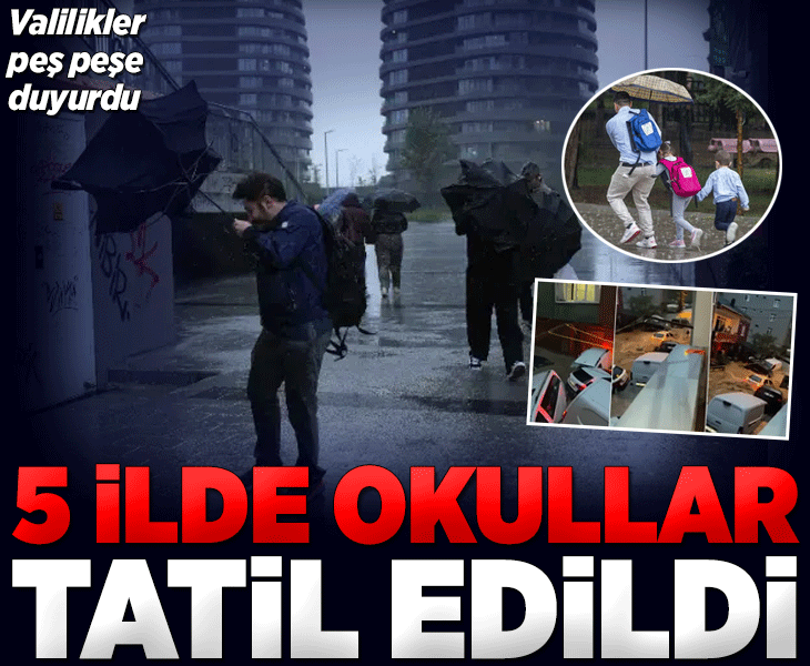 İstanbul'da yarın (15 Ekim Perşembe) okullar tatil edildi