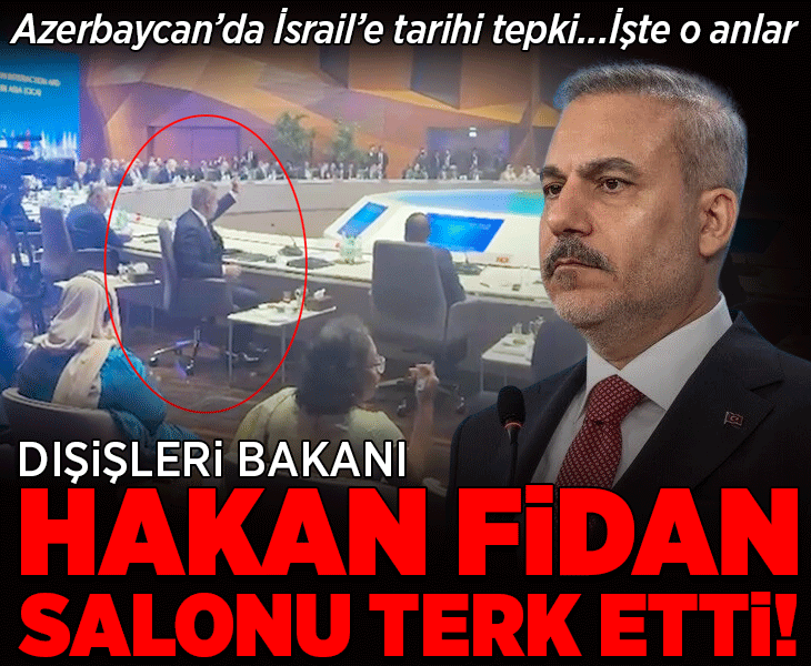 Son dakika...Dışişleri Bakanı Hakan Fidan salonu terk etti! Azerbaycan'da İsrail Cumhurbaşkanı Herzog'a net tepki
